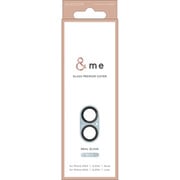 PM-A24AFLLP6BU [iPhone 16/16 Plus用 カメラフィルム ガラス カメラ全体保護 全面グリッター 高透明 強化ガラス 表面硬度10H 指紋防止 飛散防止 カメラレンズ保護カバー ＆me ブルー]