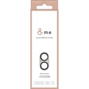 PM-A24AFLLP6GB [iPhone 16/16 Plus用 カメラフィルム ガラス カメラ全体保護 全面グリッター 高透明 強化ガラス 表面硬度10H 指紋防止 飛散防止 カメラレンズ保護カバー ＆me グレージュ]