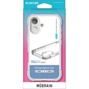 PM-A24AHVAIRCR [iPhone 16用 ケース ハイブリッド カバー 衝撃吸収 軽量 カメラ周り保護 MUBRAIN クリア×クリア]