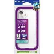PM-A24AHVCKMCR [iPhone 16用 ケース ハイブリッド カバー 衝撃吸収 カメラレンズ保護設計 ストラップホール付 背面マット クリア]