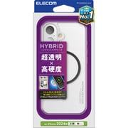 PM-A24AMAG02BK [iPhone 16用 ケース ハイブリッド カバー 衝撃吸収 カメラレンズ保護設計 磁力吸着ワイヤレス充電対応 硬度5H ブラック]