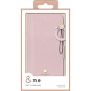 PM-A24APLFJM2PN [iPhone 16用 ケース レザー カバー 手帳型 マグネット フラップ 衝撃吸収 フィンガーストラップ付 スタンド機能付 ミラー付 カードケース機能付 ＆me ピンク]