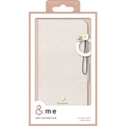 PM-A24APLFJM2WH [iPhone 16用 ケース レザー カバー 手帳型 マグネット フラップ 衝撃吸収 フィンガーストラップ付 スタンド機能付 ミラー付 カードケース機能付 ＆me ホワイト]