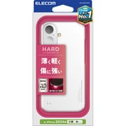 PM-A24APVKCR [iPhone 16用 ケース ハード カバー 軽量 薄型 カメラレンズ保護設計 ストラップホール付 UVコート クリア]