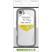 PM-A24ATSLFCGY [iPhone 16用 ケース ハイブリッド カバー 衝撃吸収 軽量 薄型 カメラ周り保護 ストラップホール付 硬度5H ストラップホールシート付 TOUGH SLIM LITE グレー]