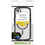 PM-A24ATSLFCMBK [iPhone 16用 ケース ハイブリッド カバー 衝撃吸収 軽量 薄型 カメラレンズ保護設計 磁力吸着ワイヤレス充電対応 ストラップホール付 硬度5H ストラップホールシート付 TOUGH SLIM LITE ブラック]