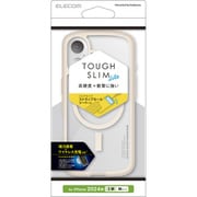 PM-A24ATSLFCMWH [iPhone 16用 ケース ハイブリッド カバー 衝撃吸収 軽量 薄型 カメラレンズ保護設計 磁力吸着ワイヤレス充電対応 ストラップホール付 硬度5H ストラップホールシート付 TOUGH SLIM LITE アイボリー]