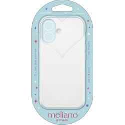 PM-A24AUCHCR [iPhone 16用 ケース ソフト カバー 耐衝撃 カメラレンズ保護設計 ハート ストラップホールシート付 meliano クリア]