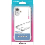 PM-A24BHVAIRCR [iPhone 16 Plus用 ケース ハイブリッド カバー 衝撃吸収 軽量 カメラ周り保護 MUBRAIN クリア×クリア]