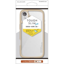 PM-A24BTSLFCBE [iPhone 16 Plus用 ケース ハイブリッド カバー 衝撃吸収 軽量 薄型 カメラ周り保護 ストラップホール付 硬度5H ストラップホールシート付 TOUGH SLIM LITE カフェオレ]