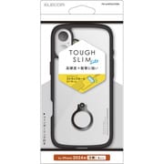 PM-A24BTSLFCRBK [iPhone 16 Plus用 ケース ハイブリッド カバー 衝撃吸収 軽量 薄型 カメラレンズ保護設計 ストラップホール付 リング付 スタンド機能付 硬度5H ストラップホールシート付 TOUGH SLIM LITE ブラック]