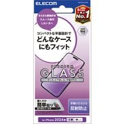 PM-A24CFLGGM [iPhone 16 Pro用 ガラスフィルム アンチグレア 強化ガラス 表面硬度9H 指紋防止 飛散防止 貼り付けツール付 反射防止 マット 気泡防止]