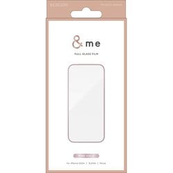PM-A24CFLGGRPNM [iPhone 16 Pro用 ガラスフィルム 高透明 全面保護 強化ガラス 表面硬度10H メタリックカラーフレームデザイン 指紋防止 飛散防止 貼り付けツール付 気泡防止 ＆me ピンクゴールド]
