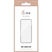 PM-A24CFLGGRSSV [iPhone 16 Pro用 ガラスフィルム 高透明 全面保護 強化ガラス 表面硬度10H ラインストーン風フレームデザイン 指紋防止 飛散防止 貼り付けツール付 気泡防止 ＆me]