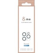 PM-A24CFLLP5BUG [iPhone 16 Pro/iPhone 16 Pro Max用 カメラフィルム ガラス カメラ全体保護 グリッター 高透明 強化ガラス 表面硬度10H 指紋防止 飛散防止 カメラレンズ保護カバー ＆me ブルー]
