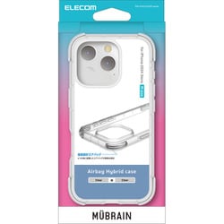 PM-A24CHVAIRCR [iPhone 16 Pro用 ケース ハイブリッド カバー 衝撃吸収 軽量 カメラ周り保護 MUBRAIN クリア×クリア]