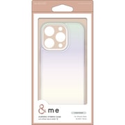 PM-A24CHVCACR [iPhone 16 Pro用 ケース ハイブリッド カバー 衝撃吸収 カメラレンズ保護設計 ストラップホール付 オーロラ ストラップホールシート付 ＆me クリア]