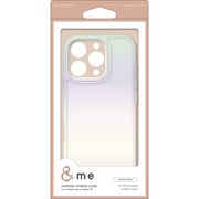 PM-A24CHVCAWH [iPhone 16 Pro用 ケース ハイブリッド カバー 衝撃吸収 カメラレンズ保護設計 ストラップホール付 オーロラ ストラップホールシート付 ＆me ホワイト]