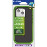 PM-A24CHVSCCBK [iPhone 16 Pro用 ケース ハイブリッド シリコン カバー カメラレンズ保護設計 アンチダストコート ブラック]