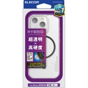 PM-A24CMAG02BK [iPhone 16 Pro用 ケース ハイブリッド カバー 衝撃吸収 カメラレンズ保護設計 磁力吸着ワイヤレス充電対応 硬度5H ブラック]