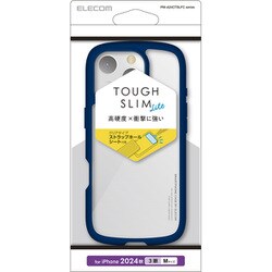 PM-A24CTSLFCNV [iPhone 16 Pro用 ケース ハイブリッド カバー 衝撃吸収 軽量 薄型 カメラ周り保護 ストラップホール付 硬度5H ストラップホールシート付 TOUGH SLIM LITE ネイビー]