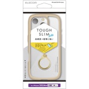 PM-A24CTSLFCRBE [iPhone 16 Pro用 ケース ハイブリッド カバー 衝撃吸収 軽量 薄型 カメラレンズ保護設計 ストラップホール付 リング付 スタンド機能付 硬度5H ストラップホールシート付 TOUGH SLIM LITE カフェオレ]