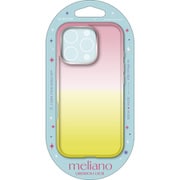 PM-A24CUCWCPNYL [iPhone 16 Pro用 ケース ソフト カバー 耐衝撃 カメラレンズ保護設計 グラデーション ストラップホールシート付 meliano ピーチ×ミモザ]