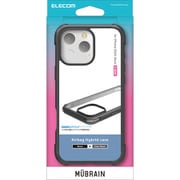 PM-A24DHVAIRBK [iPhone 16 Pro Max用 ケース ハイブリッド カバー 衝撃吸収 軽量 カメラ周り保護 MUBRAIN ブラック×クリアブラック]