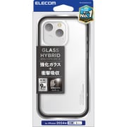 PM-A24DHVCG1CR [iPhone 16 Pro Max用 ケース ハイブリッド カバー 衝撃吸収 カメラレンズ保護設計 ストラップホール付 背面ガラス 硬度9H クリア]