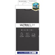 PM-A24DPLFUBK [iPhone 16 Pro Max用 ケース レザー カバー 手帳型 マグネット フラップ 衝撃吸収 超軽量 薄型 スタンド機能付 カードケース機能付 UltraSlim ブラック]