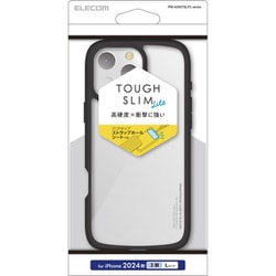 PM-A24DTSLFCBK [iPhone 16 Pro Max用 ケース ハイブリッド カバー 衝撃吸収 軽量 薄型 カメラ周り保護 ストラップホール付 硬度5H ストラップホールシート付 TOUGH SLIM LITE ブラック]