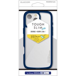 PM-A24DTSLFCNV [iPhone 16 Pro Max用 ケース ハイブリッド カバー 衝撃吸収 軽量 薄型 カメラ周り保護 ストラップホール付 硬度5H ストラップホールシート付 TOUGH SLIM LITE ネイビー]