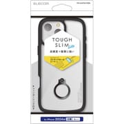 PM-A24DTSLFCRBK [iPhone 16 Pro Max用 ケース ハイブリッド カバー 衝撃吸収 軽量 薄型 カメラレンズ保護設計 ストラップホール付 リング付 スタンド機能付 硬度5H ストラップホールシート付 TOUGH SLIM LITE ブラック]