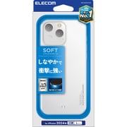 PM-A24DUCTCR [iPhone 16 Pro Max用 ケース ソフト カバー 衝撃吸収 薄型 カメラレンズ保護設計 ストラップホール付 クリア]