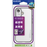 PMCA24AHVCFCGY [iPhone 16用 ケース ハイブリッド カバー 衝撃吸収 カメラレンズ保護設計 ストラップホール付 硬度5H グレー]