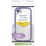 PMCA24ATSLAFCPU [iPhone 16用 ケース ハイブリッド カバー 衝撃吸収 軽量 薄型 ストラップホール付 硬度5H ストラップホールシート付 TOUGH SLIM LITE クリアパープル]