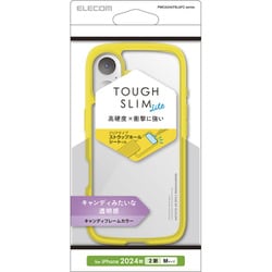 PMCA24ATSLAFCYL [iPhone 16用 ケース ハイブリッド カバー 衝撃吸収 軽量 薄型 ストラップホール付 硬度5H ストラップホールシート付 TOUGH SLIM LITE クリアイエロー]