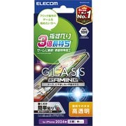 PMCA24CFLGGE [iPhone 16 Pro用 ガラスフィルム 高透明 ゲーム最適 強化ガラス 指すべり長持ち 表面硬度10H 指紋防止 飛散防止 貼り付けツール付 気泡防止]