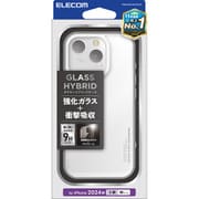 PMCA24CHVCG1CR [iPhone 16 Pro用 ケース ハイブリッド カバー 衝撃吸収 カメラレンズ保護設計 ストラップホール付 背面ガラス 硬度9H クリア]
