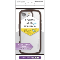 PMCA24CTSLAFCBR [iPhone 16 Pro用 ケース ハイブリッド カバー 衝撃吸収 軽量 薄型 ストラップホール付 硬度5H ストラップホールシート付 TOUGH SLIM LITE クリアブラウン]