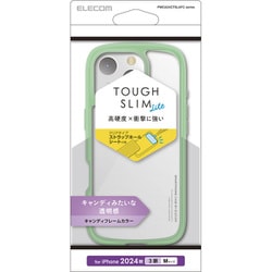 PMCA24CTSLAFCGN [iPhone 16 Pro用 ケース ハイブリッド カバー 衝撃吸収 軽量 薄型 ストラップホール付 硬度5H ストラップホールシート付 TOUGH SLIM LITE クリアグリーン]