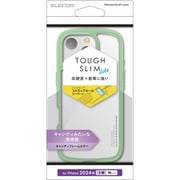 PMCA24CTSLAFCGN [iPhone 16 Pro用 ケース ハイブリッド カバー 衝撃吸収 軽量 薄型 ストラップホール付 硬度5H ストラップホールシート付 TOUGH SLIM LITE クリアグリーン]