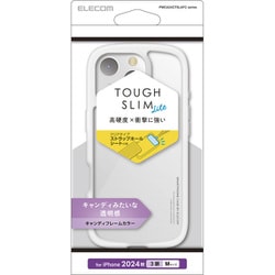 PMCA24CTSLAFCWH [iPhone 16 Pro用 ケース ハイブリッド カバー 衝撃吸収 軽量 薄型 ストラップホール付 硬度5H ストラップホールシート付 TOUGH SLIM LITE クリアホワイト]