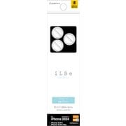 CR4434IP4617P [iPhone 16 Pro/iPhone 16 Pro Max用 iLBE カメラレンズ保護ガラス アルミ単眼 傷から守る ケースに干渉しない ホワイトラメ]