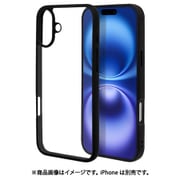 8379-IP467HABK [iPhone 16 Plus用 ハイブリッドケース カバー ハイブリッド RHINOX ライノックス 衝撃吸収 MIL規格 強い 頑丈 ブラッククリア 表面硬度5H]