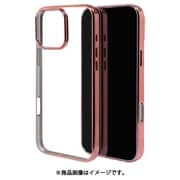 8274IP467PTPPG [iPhone 16 Pro Max用 ソフトケース TPU メタルフレーム 衝撃吸収 ワイヤレス充電対応 ピンクゴールド]