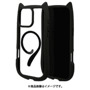 8335IP467PHPMBK [iPhone 16 Pro Max用 ハイブリッドケース 猫耳 猫 衝撃吸収 TPU＋PC かわいい Magsafe対応 MIL規格 ブラック]