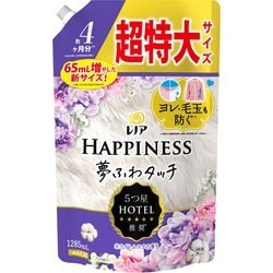 レノアハピネス 夢ふわタッチ 柔軟剤 リラックスナイトホワイトムスクの香り 詰替用 超特大サイズ 1285ml
