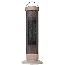 タワー型セラミックファンヒーター＆ファン Premium WOOD グレージュウッド LCAWA006-GW