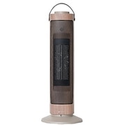タワー型セラミックファンヒーター&ファン Premium WOOD グレージュウッド LCAWA006-GW